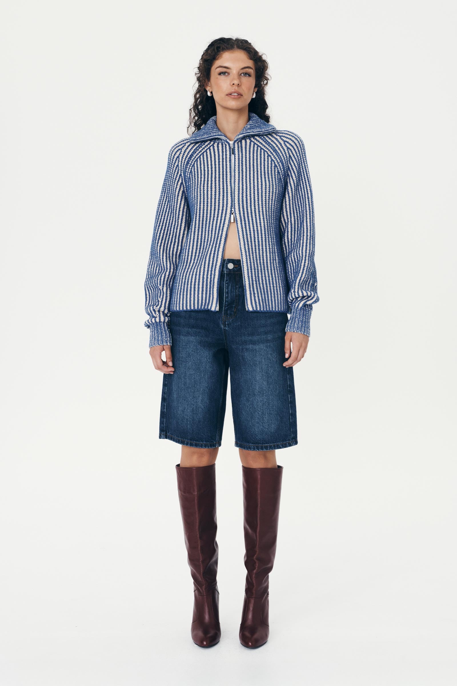 Markus Zip Knit Cardigan