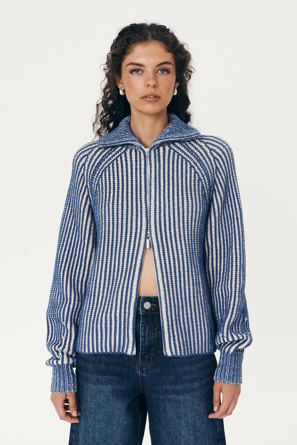 Markus Zip Knit Cardigan
