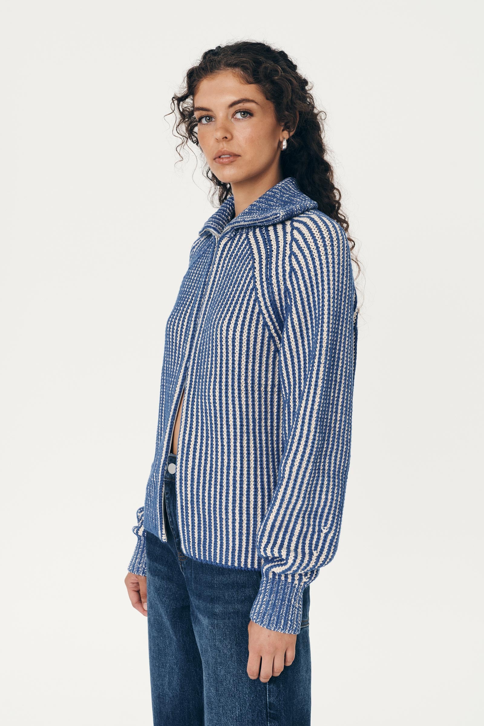 Markus Zip Knit Cardigan