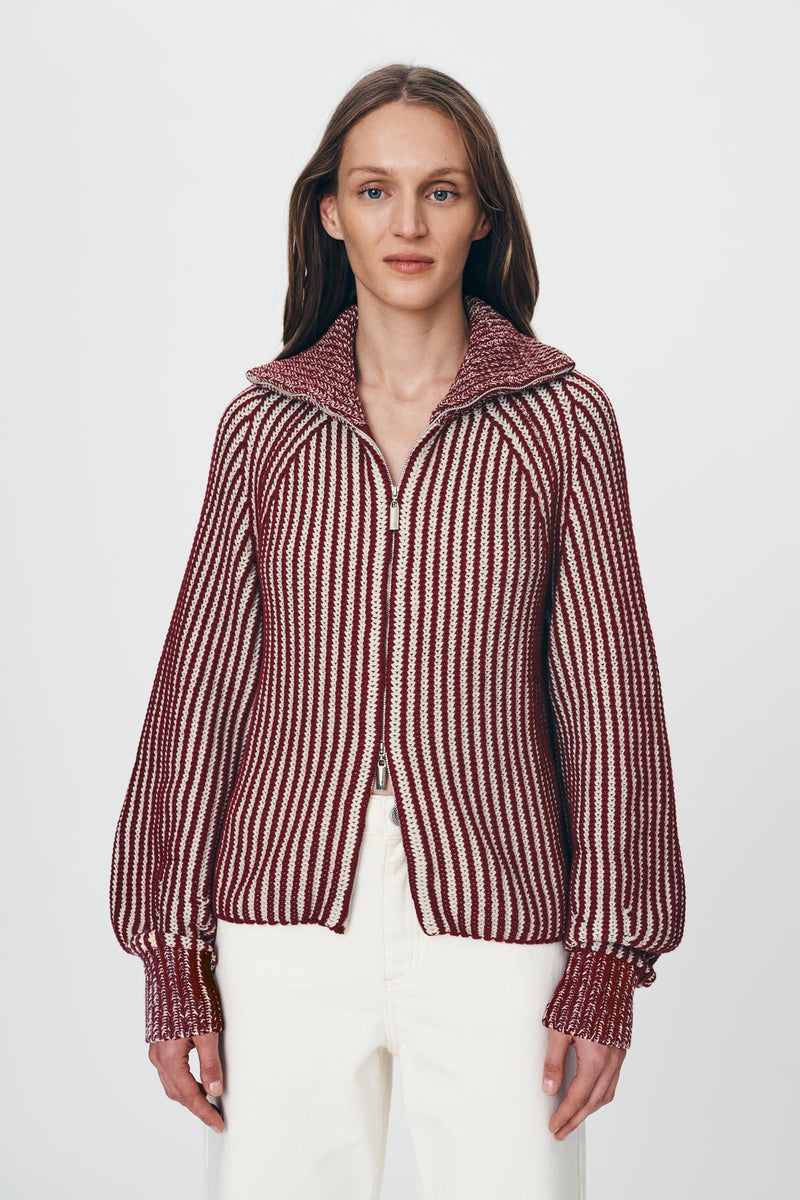 Markus Zip Knit Cardigan