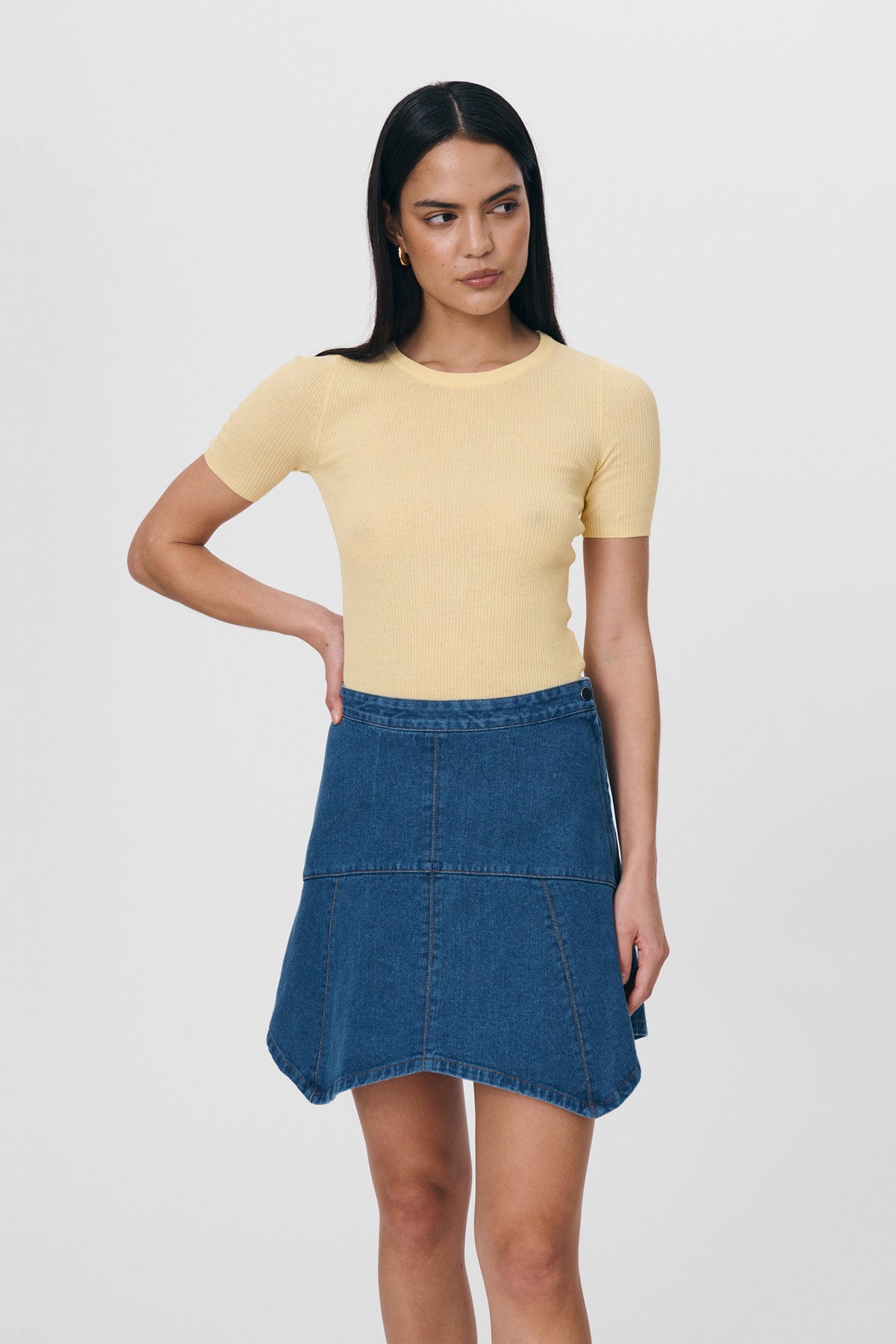 Paloma Organic Mini Skirt Classic Denim
