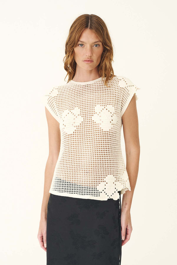 Pollyanna Floral Crochet Top