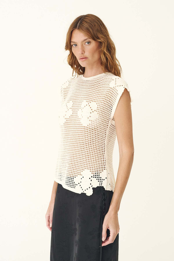 Pollyanna Floral Crochet Top