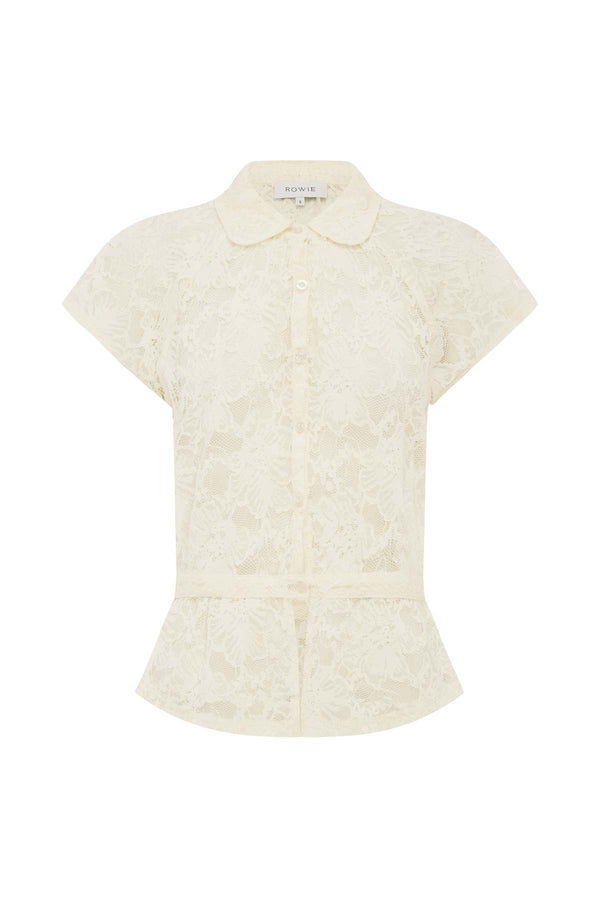 Allie Lace Peplum Blouse