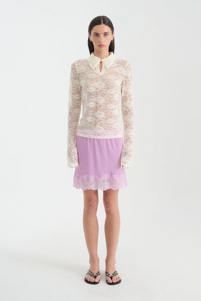 Marina Silk Mini Skirt in Orchid Pink | ROWIE Skirts – ROWIE The Label
