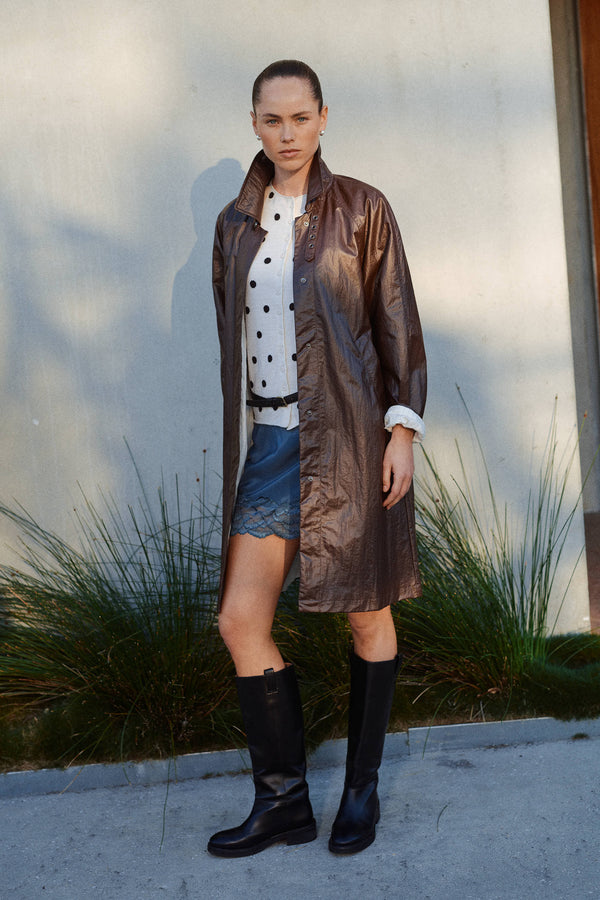 Marlow Coated Trench Coat