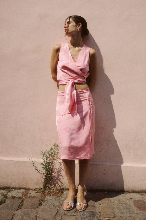 Carla Jacquard Midi Skirt