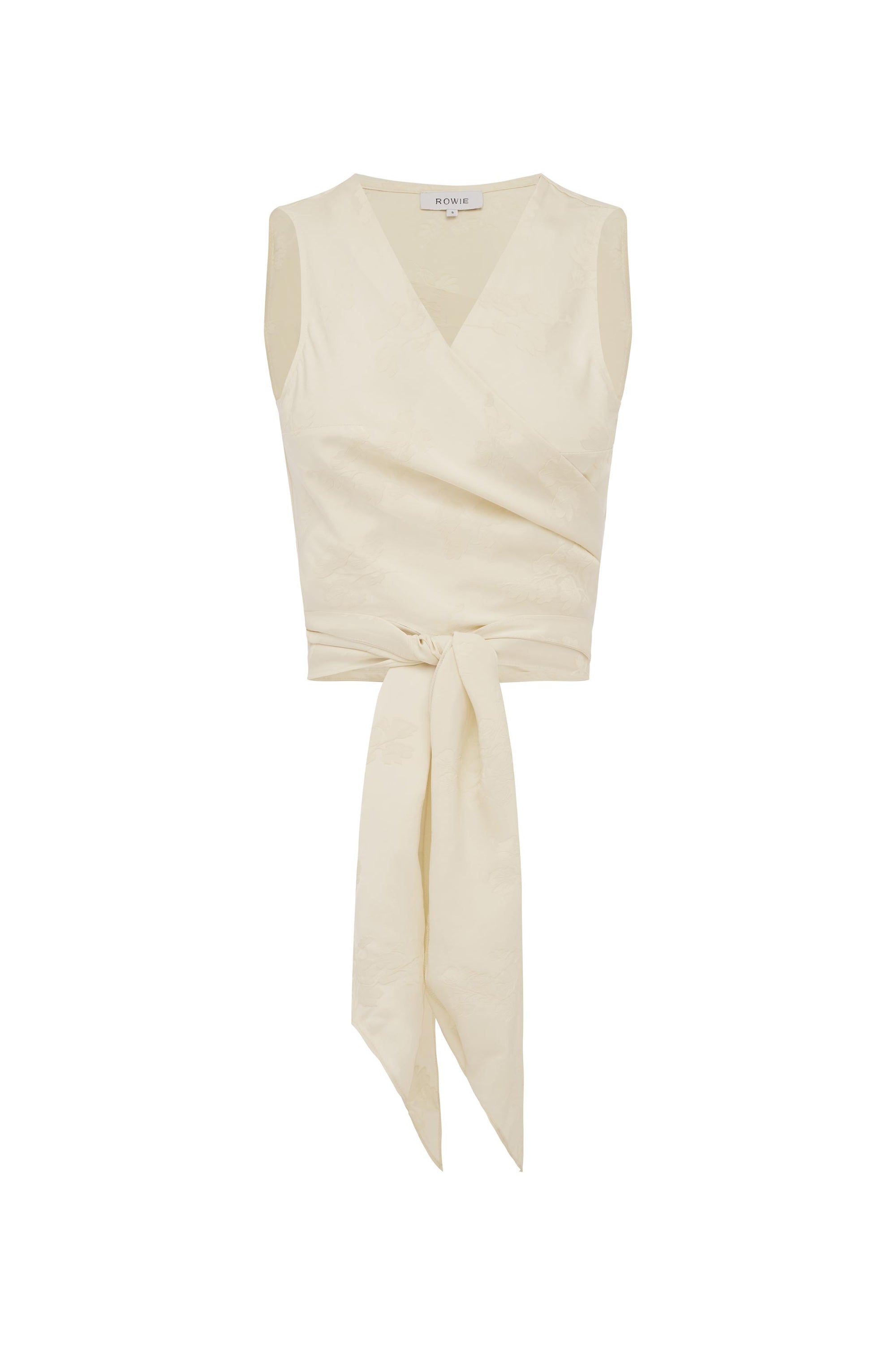 Cloudia Jacquard Wrap Top