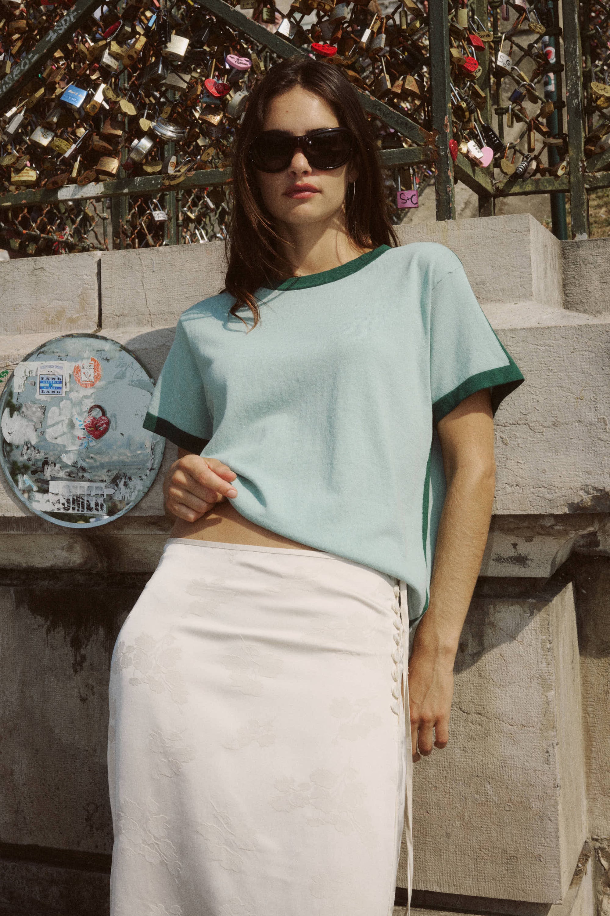 Rania Contrast Knit Tee