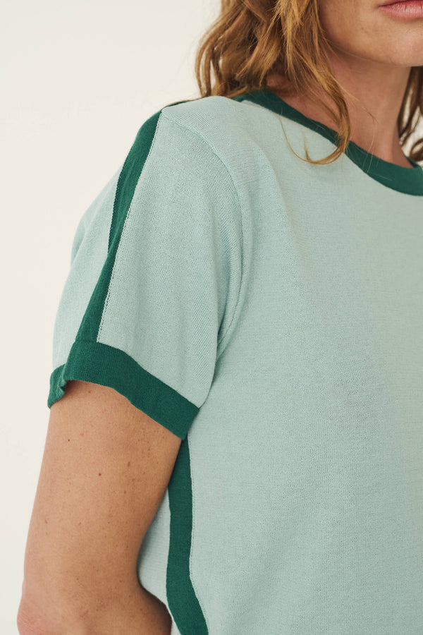Rania Contrast Knit Tee
