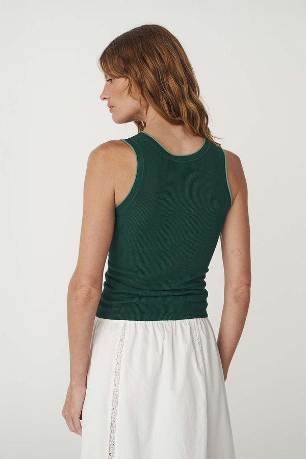 Zoe Contrast Knit Tank
