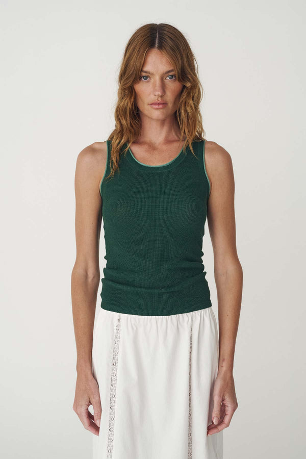 Zoe Contrast Knit Tank