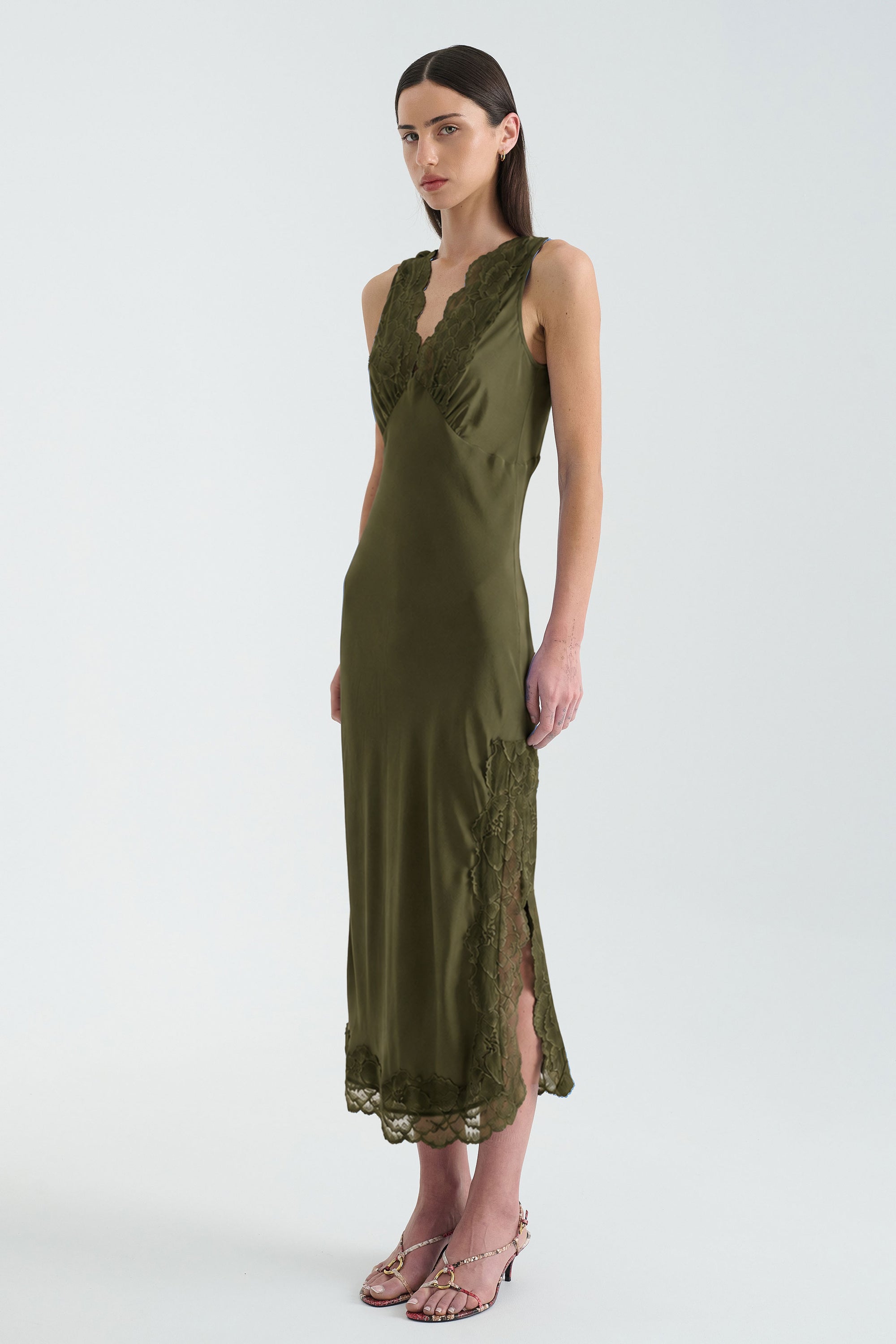 Annie Silk Midi Dress