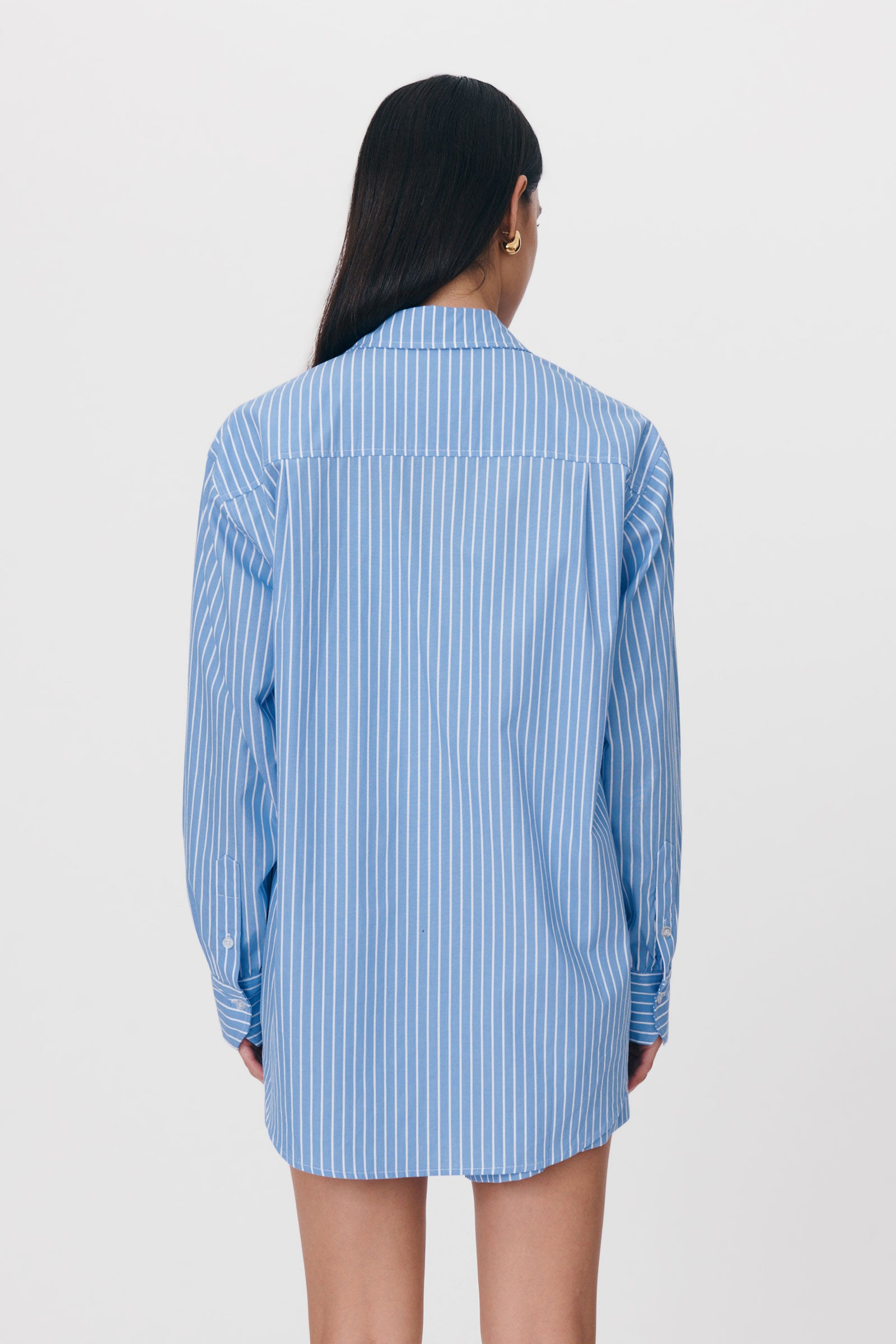 Ramona Long Sleeve Shirt Cornflower Stripe