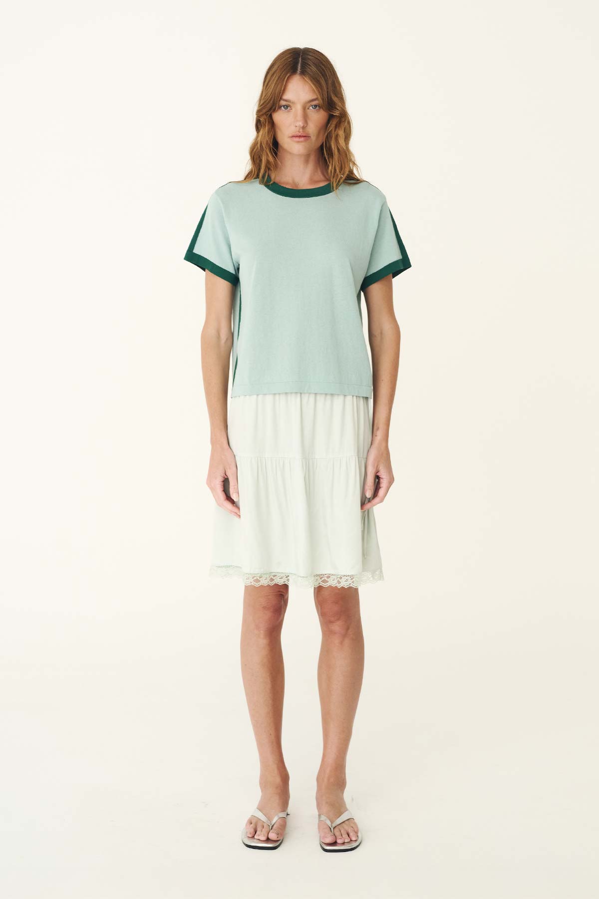 Rania Contrast Knit Tee