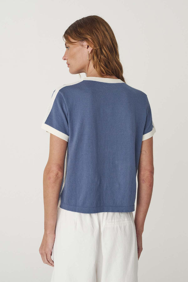 Rania Contrast Knit Tee