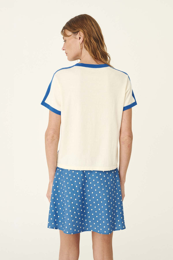 Rania Contrast Knit Tee