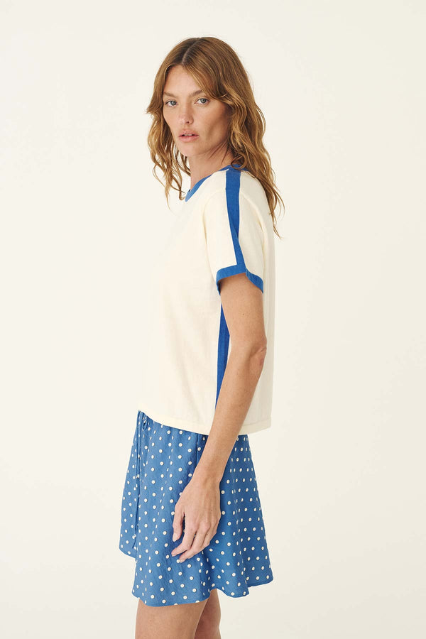 Rania Contrast Knit Tee