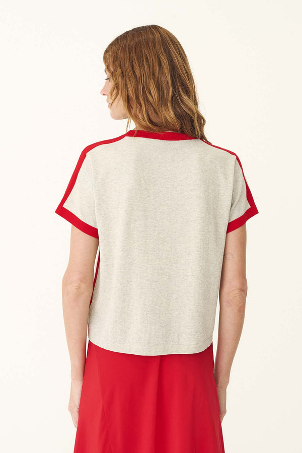 Rania Contrast Knit Tee
