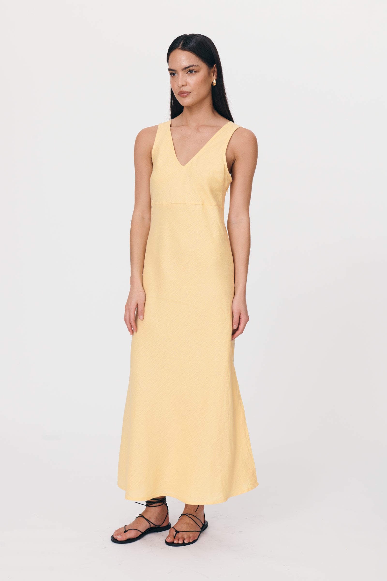 Regina Linen Maxi Dress