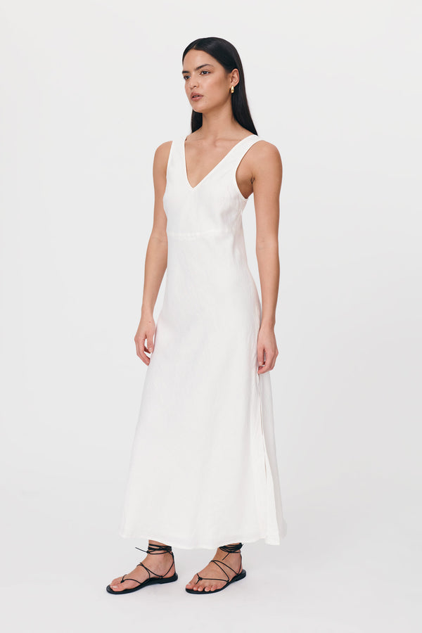 Regina Linen Maxi Dress