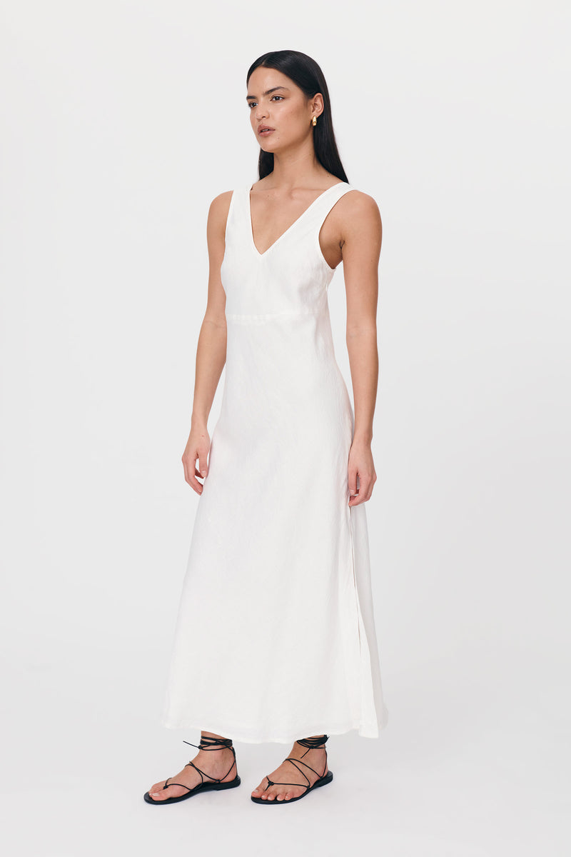 Regina Linen Maxi Dress
