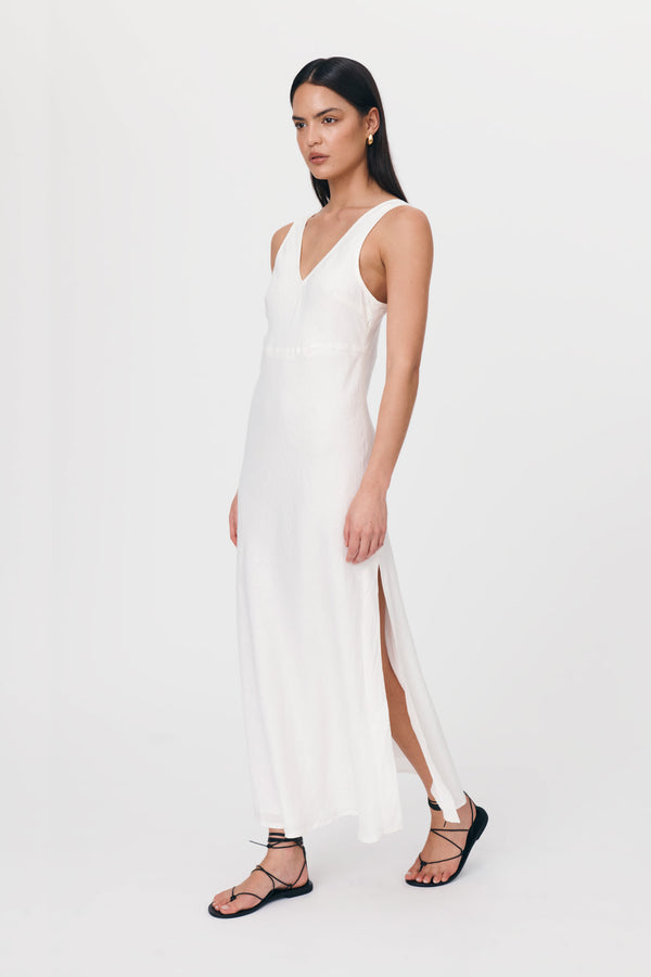 Regina Linen Maxi Dress