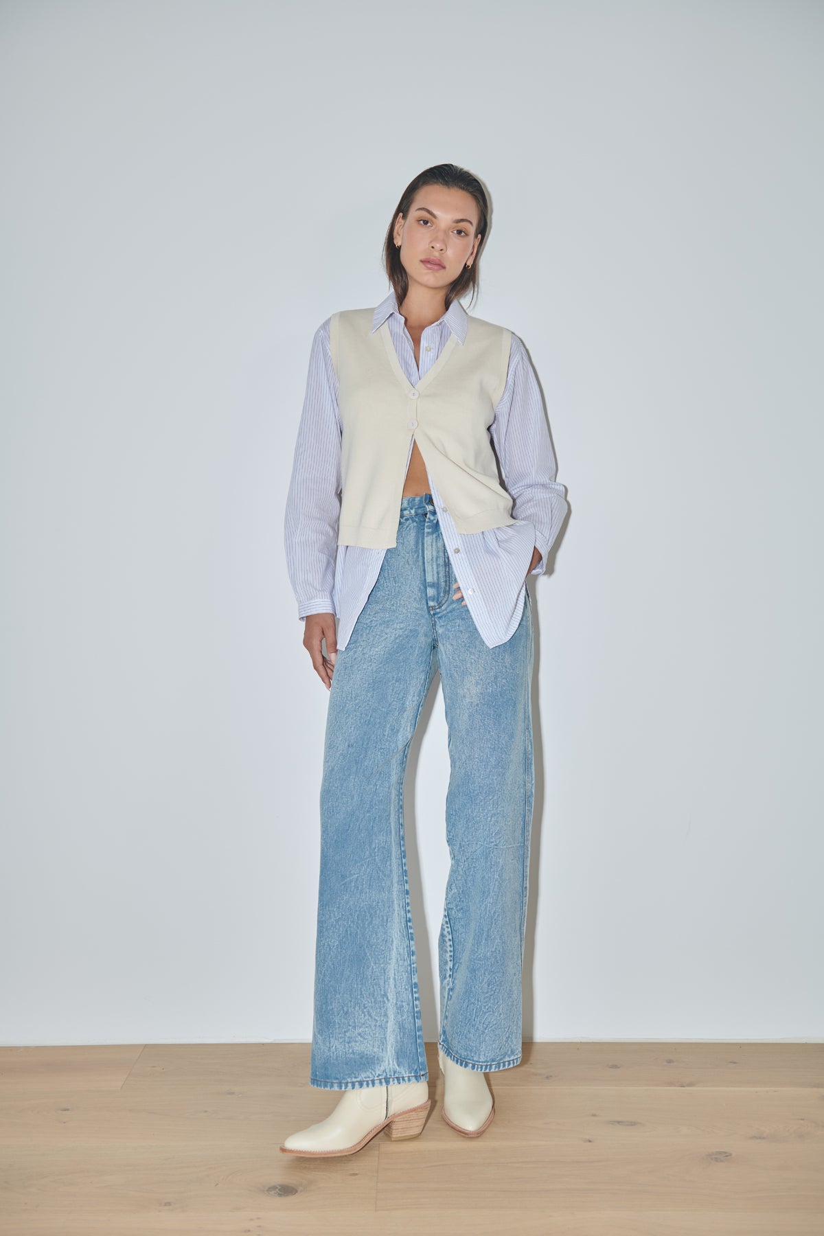 Silvie Organic Straight Jeans Vintage Denim