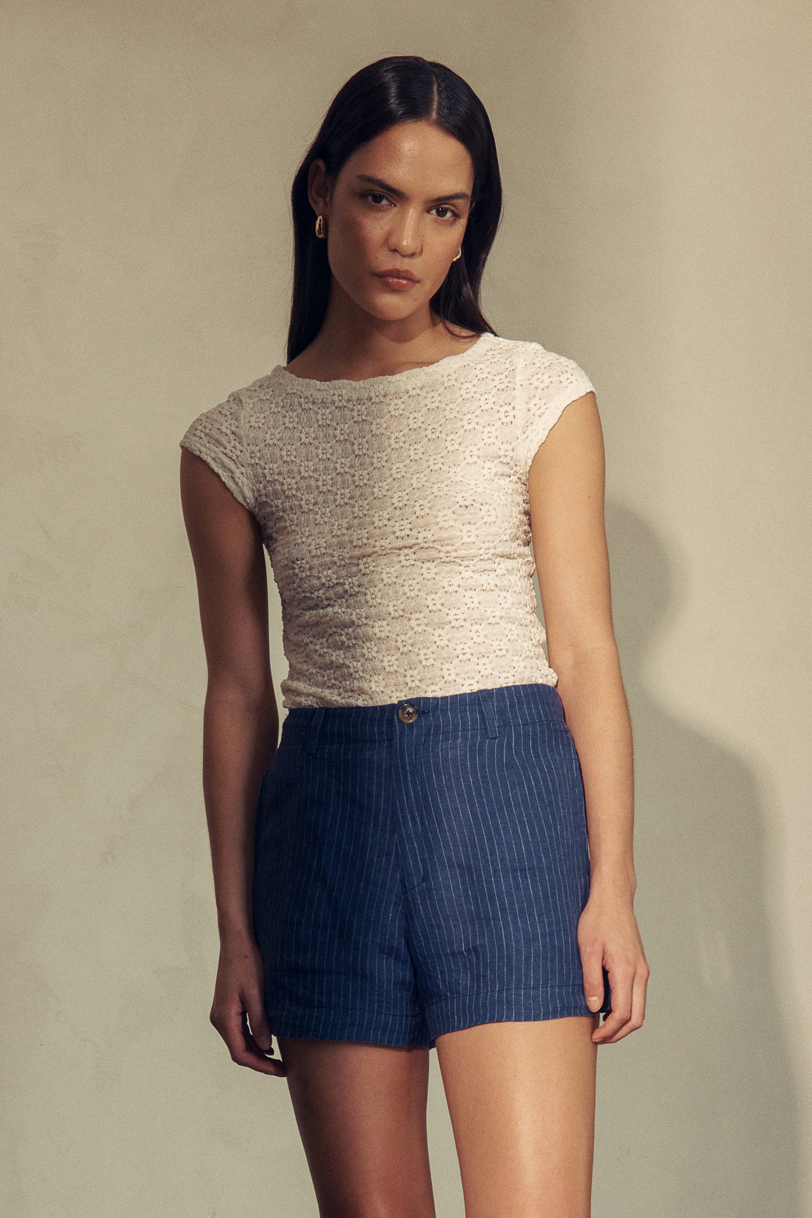 Sky Linen Shorts
