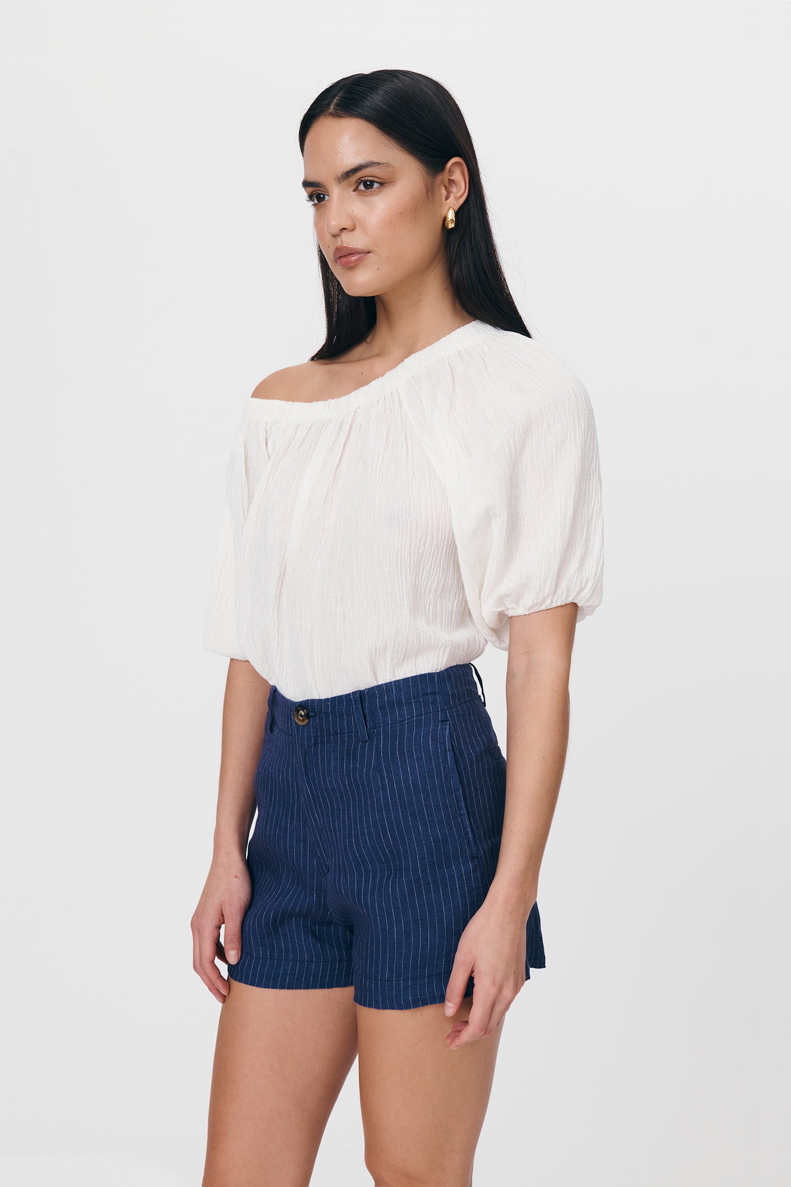 Sky Linen Shorts