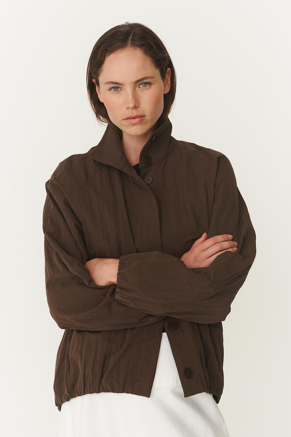 Soren Funnel Neck Bomber Jacket