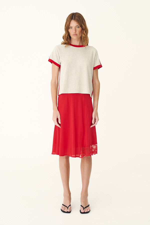 Rania Contrast Knit Tee