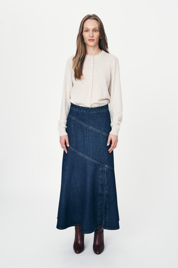 Thea Denim Midi Skirt