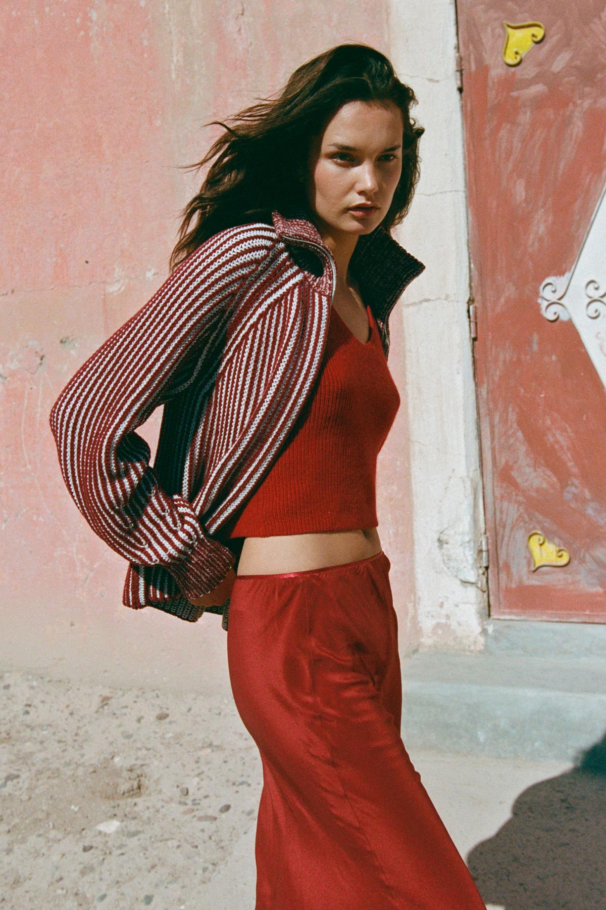 Vivian Merino Knit Tank in Rust Red | ROWIE Tops – ROWIE The Label