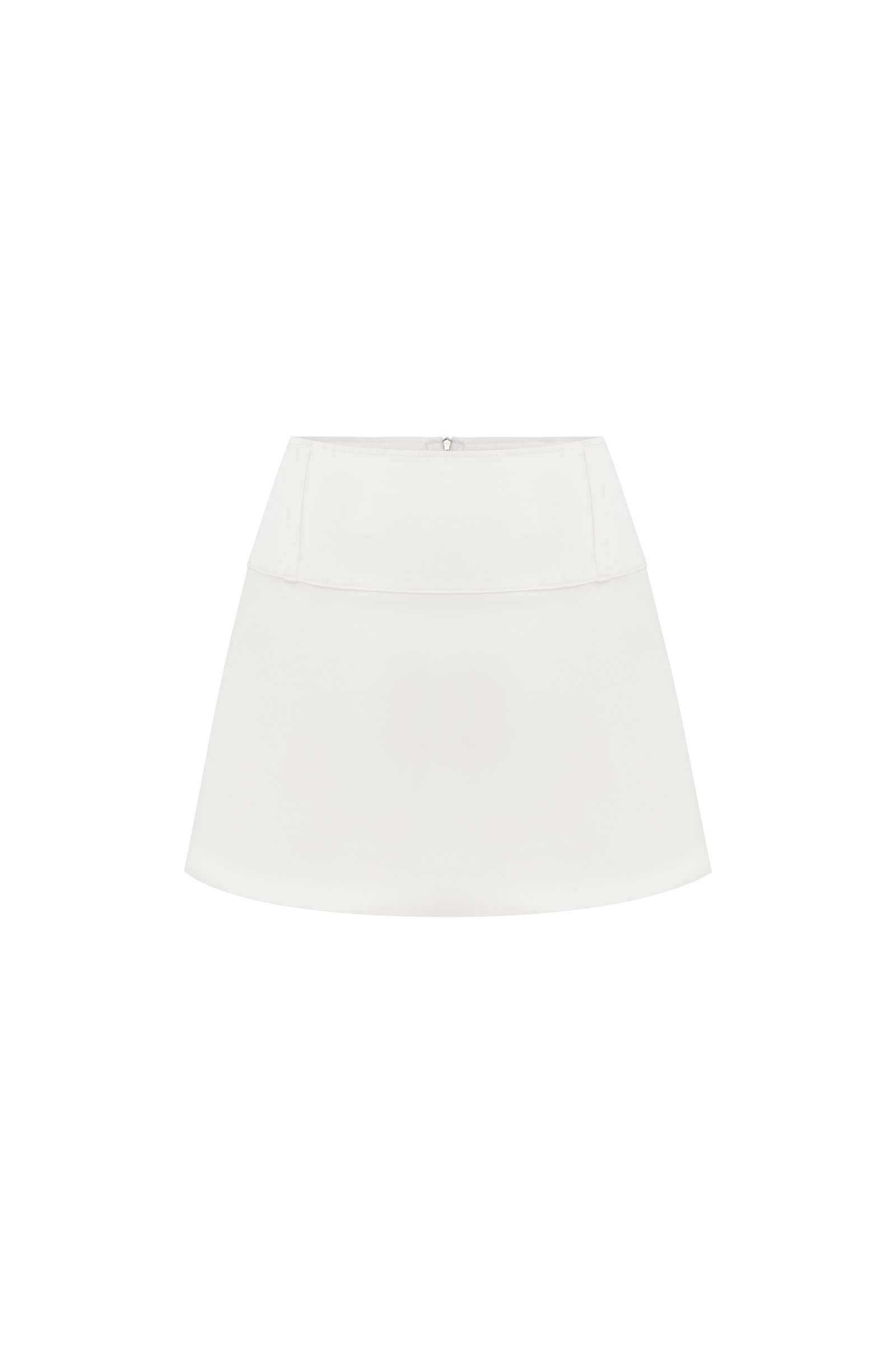 Anouk White Mini Skirt with belt loops