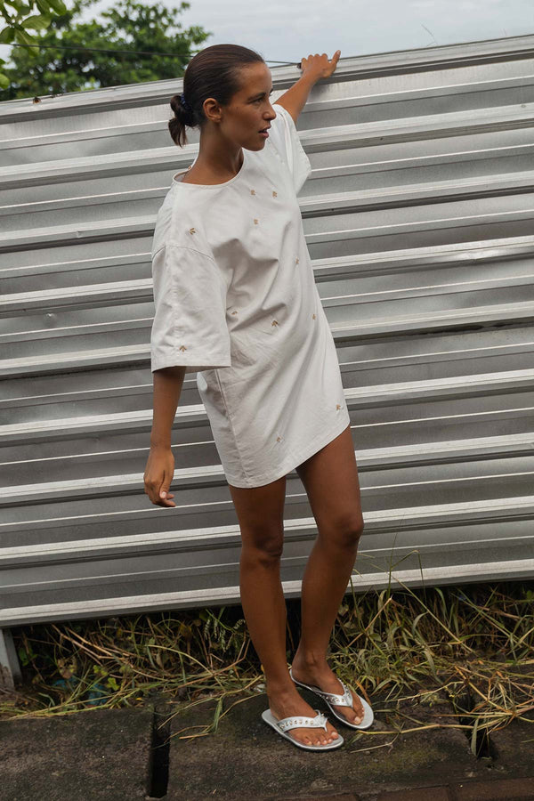 Farrah Embroidered Mini Dress