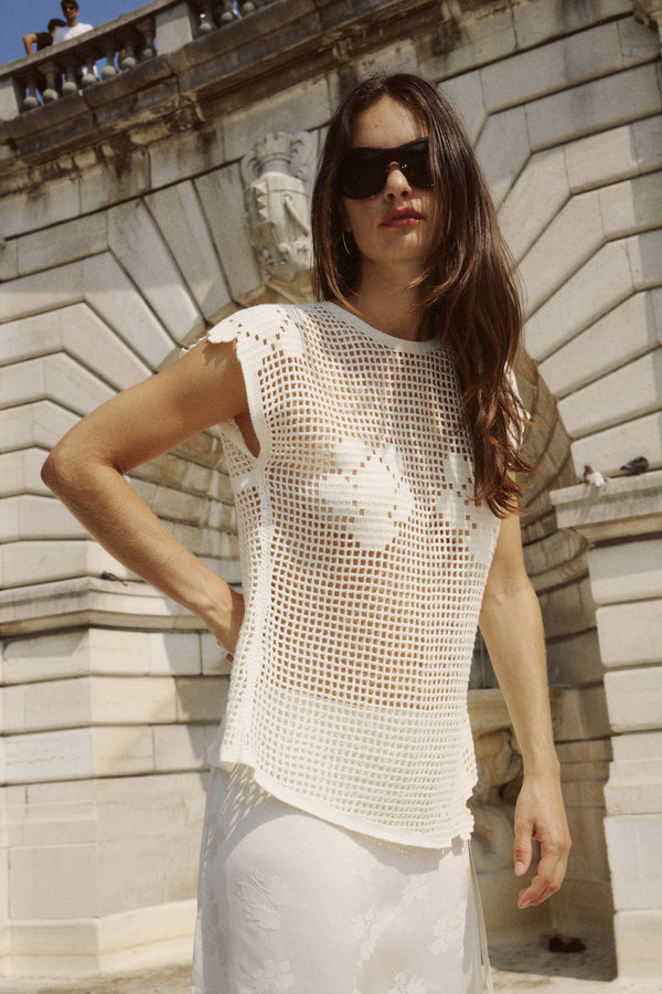 Pollyanna Floral Crochet Top