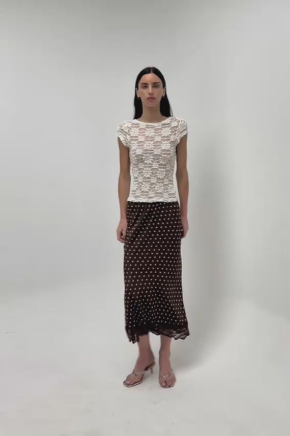 Marina Silk Midi Skirt