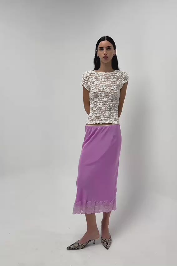 Marina Silk Midi Skirt