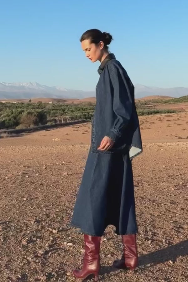 Thea Denim Midi Skirt