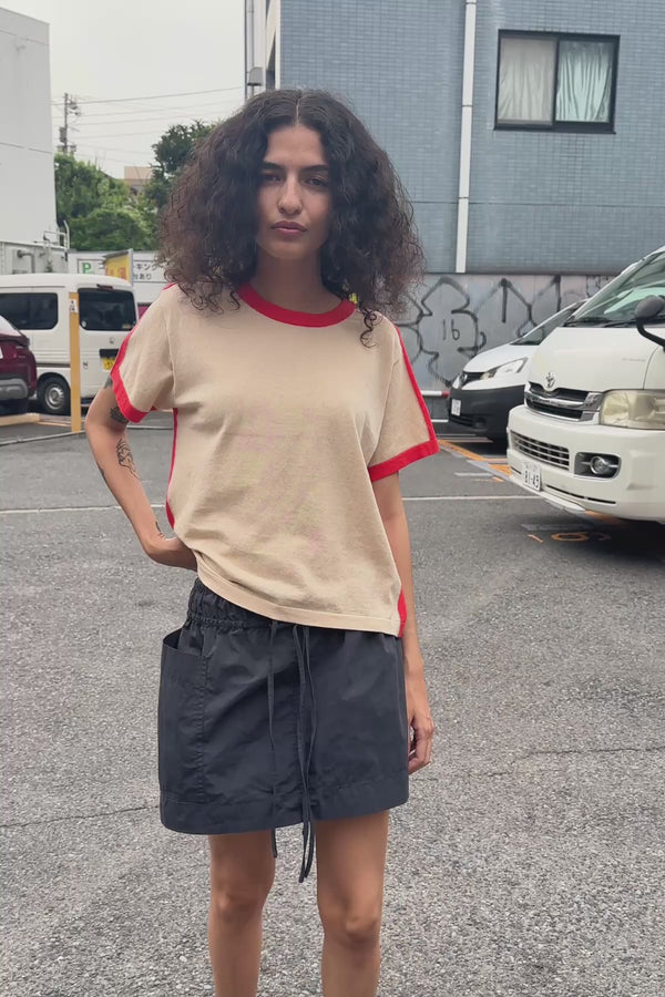 Rania Contrast Knit Tee