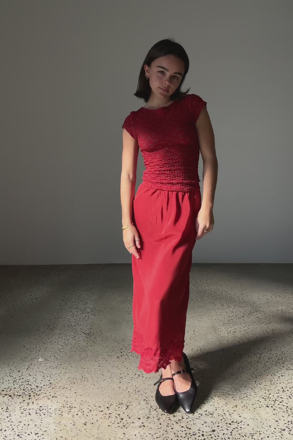 Marina Silk Midi Skirt