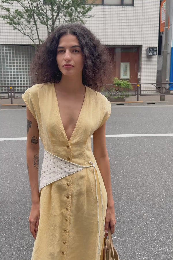 Mira Linen Midi Dress