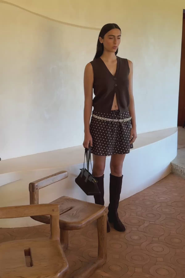 Frannie Silk Mini Skirt