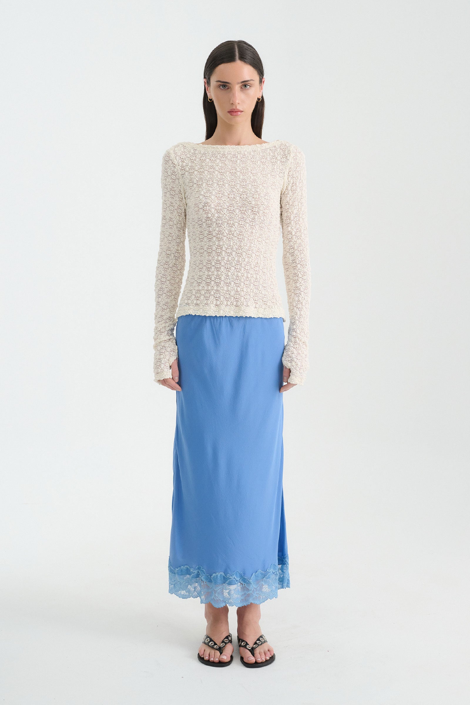 Marina Silk Midi Skirt