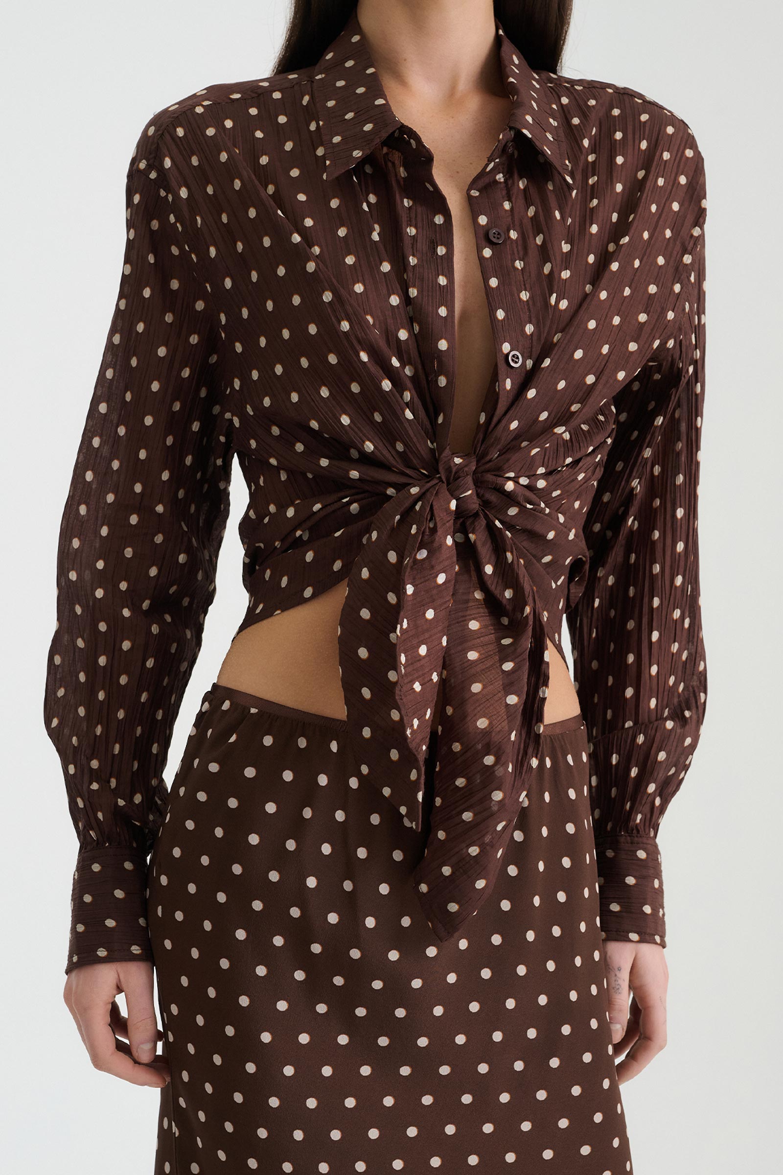 Ramona Silk Long Sleeve Shirt