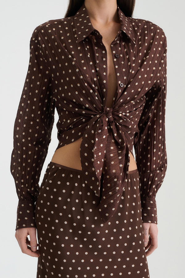Ramona Silk Long Sleeve Shirt