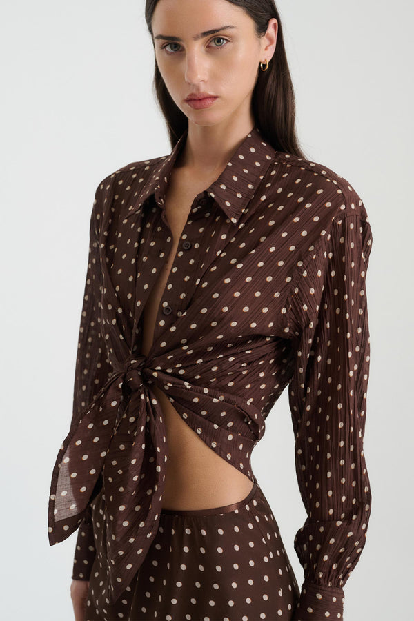 Ramona Silk Long Sleeve Shirt