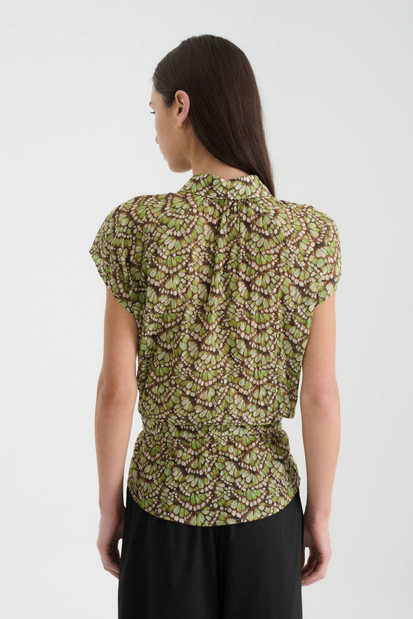 Allie Silk Peplum Blouse