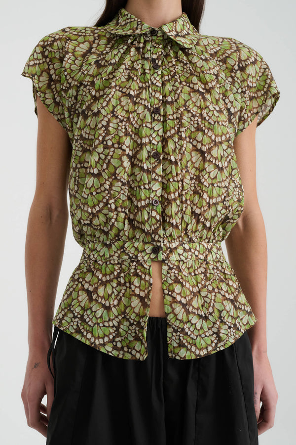Allie Silk Peplum Blouse